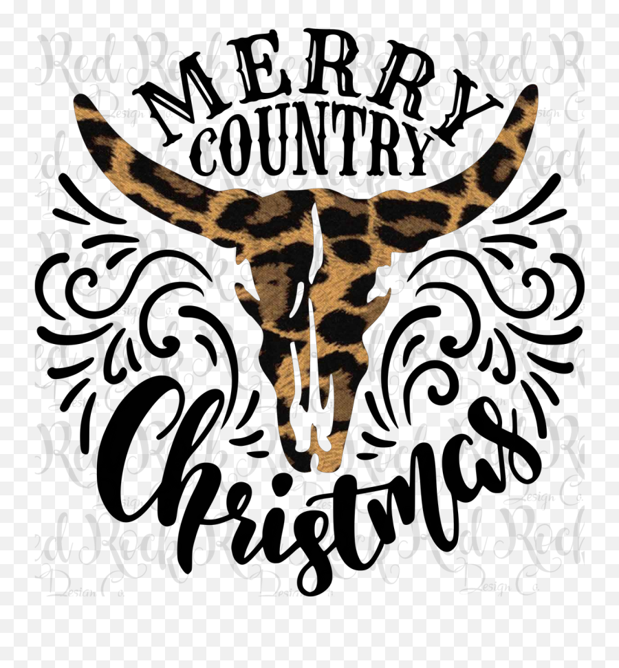 Merry Country Christmas Png Texas Longhorn Icon