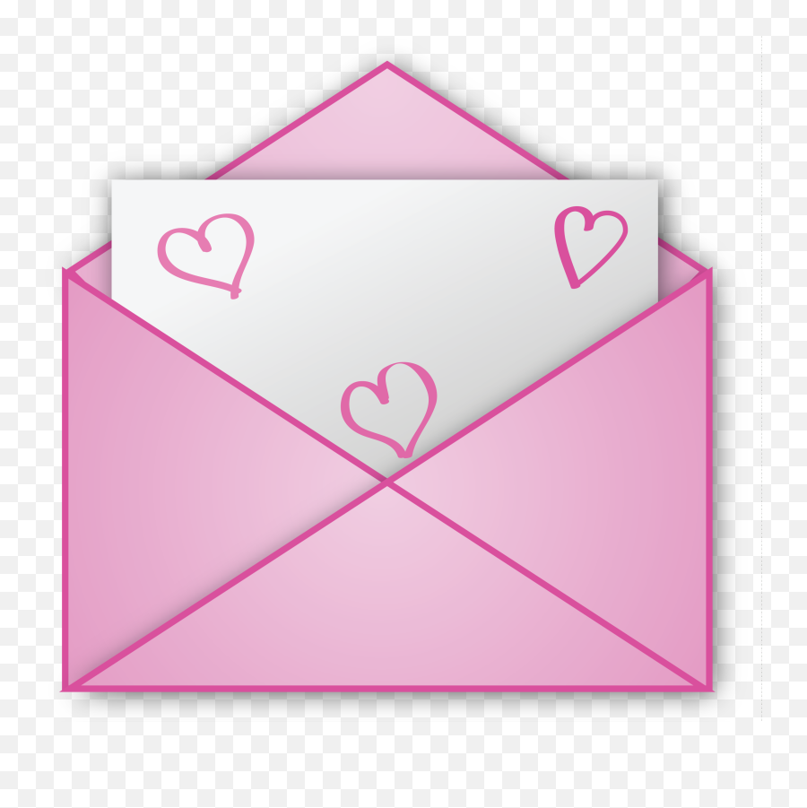 Download Pink Heart Picture Letter Valentine Free - Valentine Letter Png,Pink Heart Transparent Background