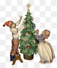 Christmas Tree Figurine Transparent Image Free Png Images - Christmas Tree,Christmas Decorations Transparent Background