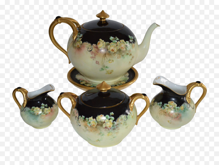 Limoges 7 - Teapot Png,Tea Set Png