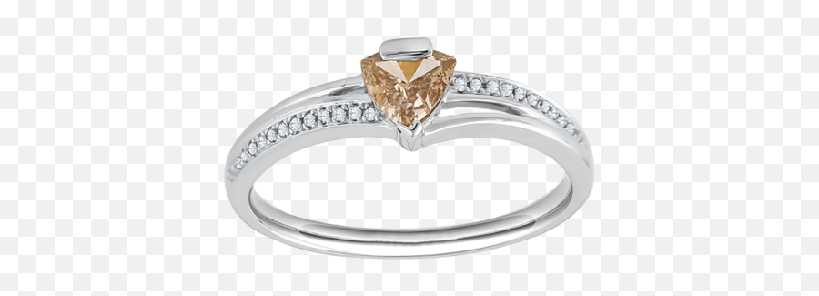9k White Gold Triangle Cut Setting For Center Stonemount - Engagement Ring Png,Gold Triangle Png