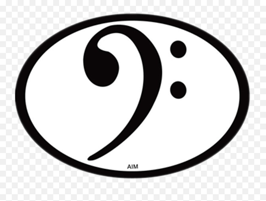 Aim 63510 Magnet Bass Clef Oval - Circle Png,Bass Clef Png