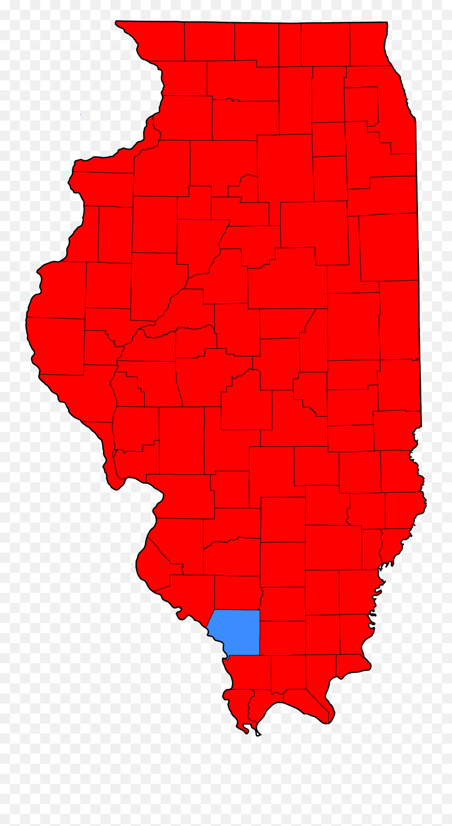 Illinois Pres Election Map 1972 - Illinois Election Map 2018 Png,Illinois Png