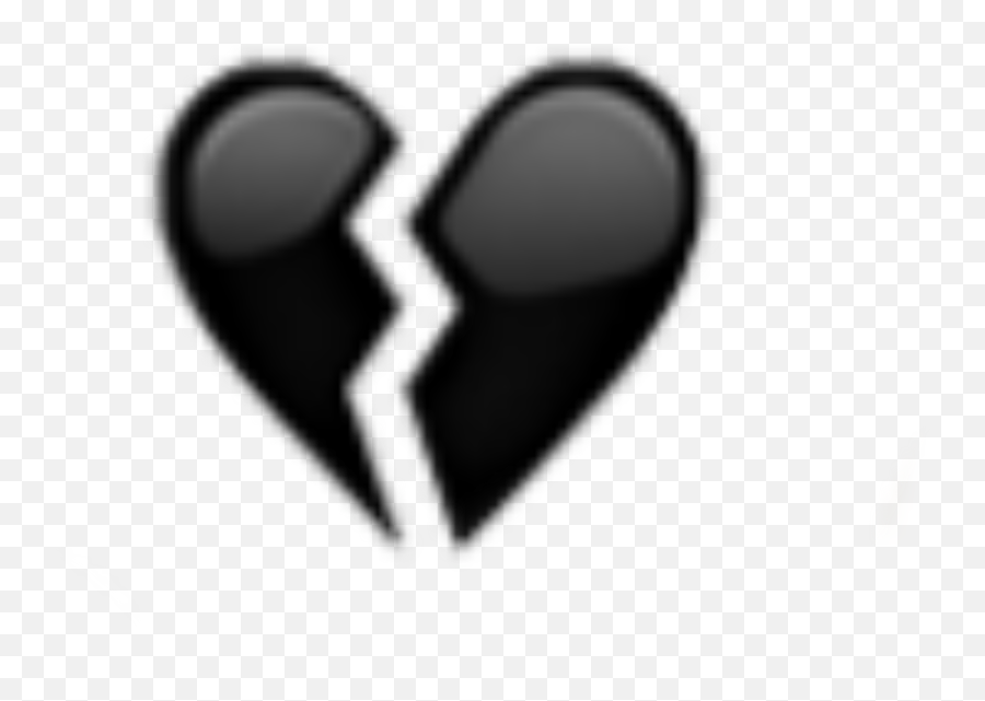Broken Heart Hearts Black Emoji Emojis - Emoji Black Broken Heart Png,Broken Heart Emoji Png