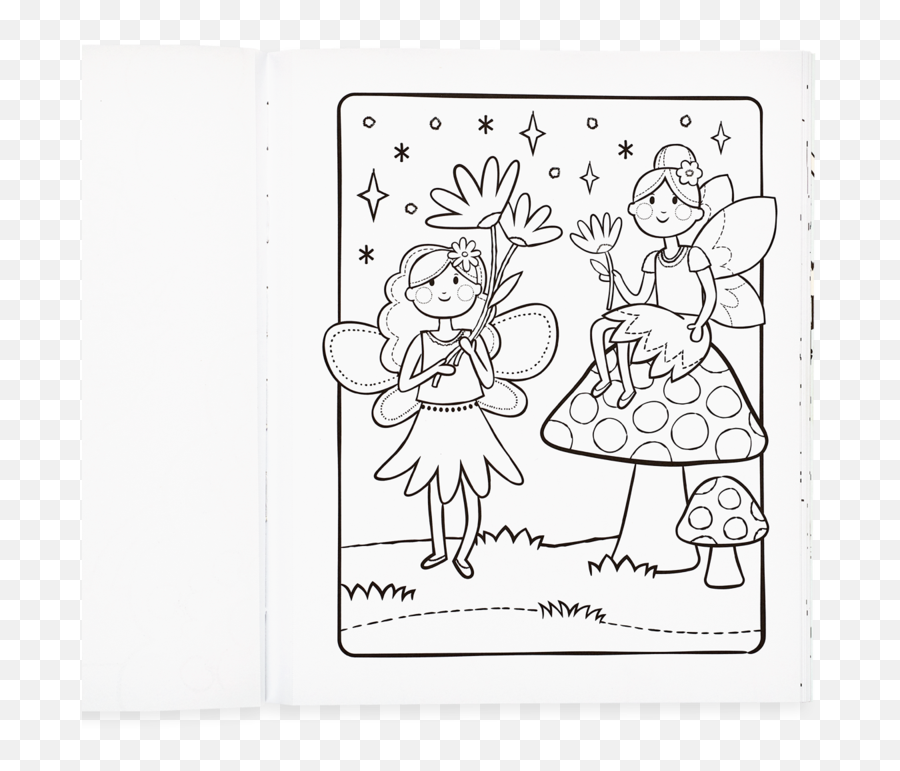 Princesses And Fairies Coloring Book - Line Art Png,Coloring Book Png