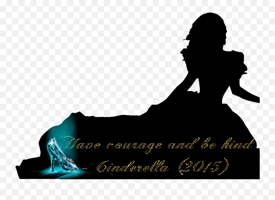 Cinderella Drawing Silhouette - Cinderella 2015 Have Courage And Be Kind Png,Cinderella Png