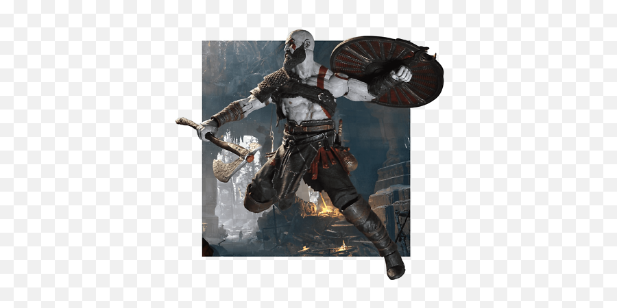 7 Kratos God Of War 4 Playstation Leviathan Axe Ps Neca Atreus 2018 New Ebay - Kratos Neca 2018 Png,God Of War 4 Logo