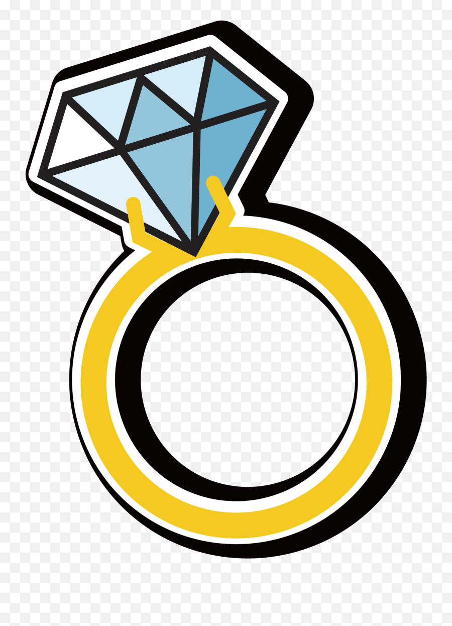 Blue Ring Diamond Gemstone Vector Hd - Clipart Diamond Ring Vector Png,Ring Clipart Png