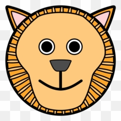 Lion Rounded Face Png Clip Art Transparent - Full Size