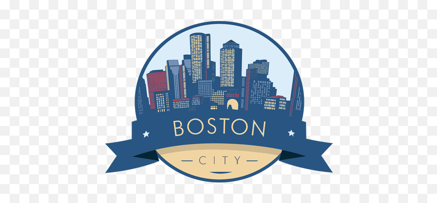 Boston City Skyline Badge - Transparent Png U0026 Svg Vector File Seattle Png,City Skyline Png