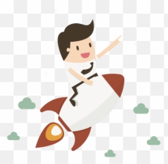 Man - Man On Rocket Vector Png,Strong Man Png