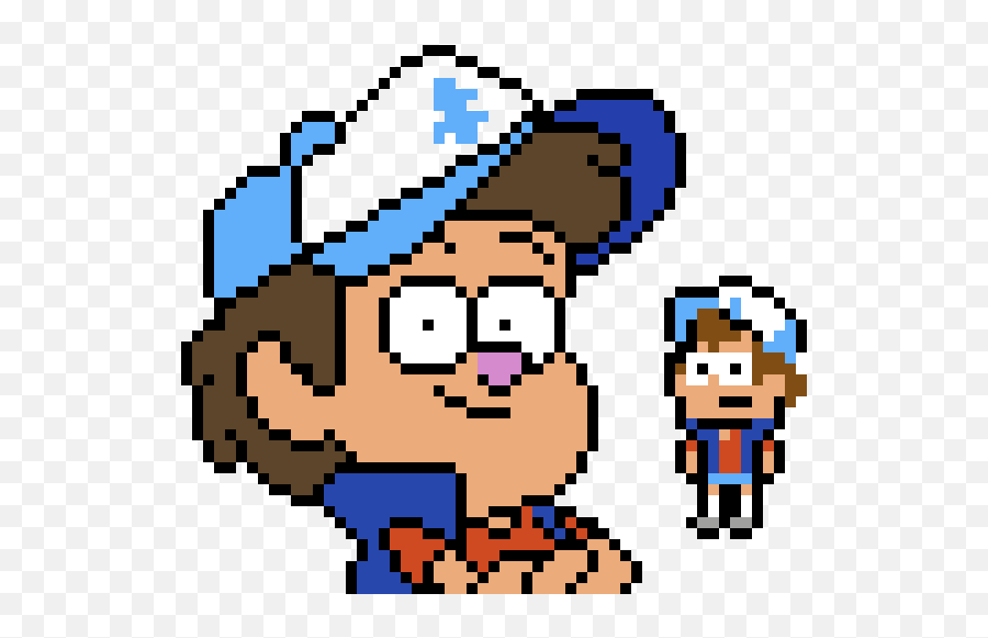 Dipper Gravity Falls Pixel Art Maker - Pixel Art Gravity Falls Png,Gravity Falls Png
