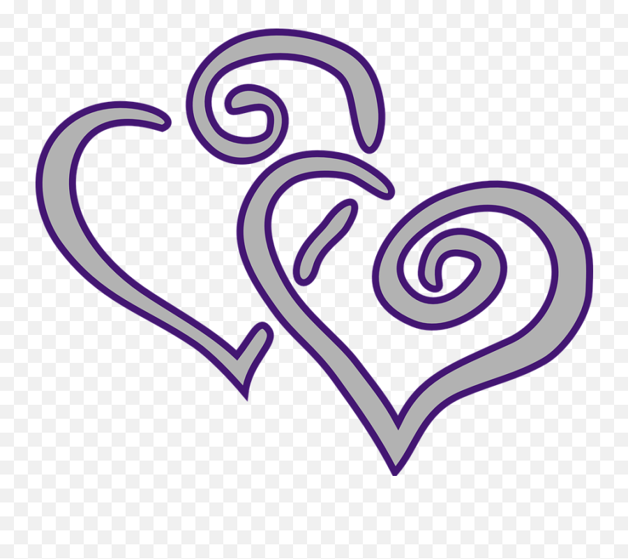 Heart Drawing Clip Art - Purple Hearts Full Size Png 25th Wedding Anniversary Logo Vector,Purple Heart Png