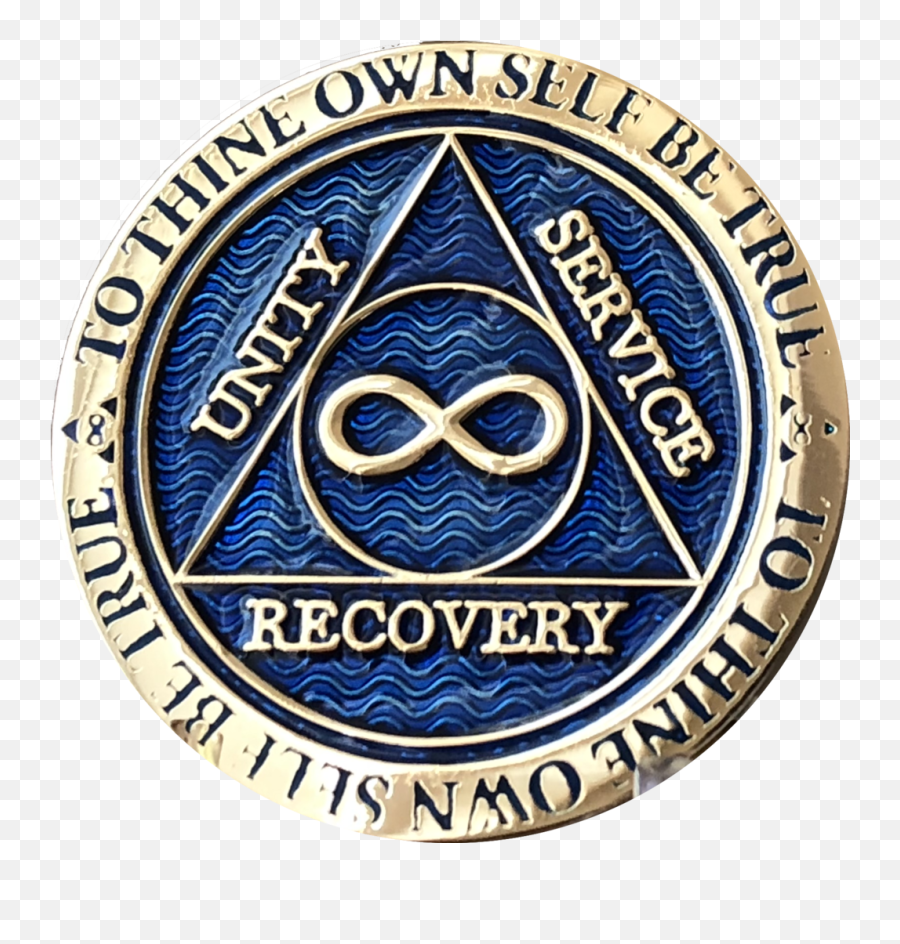 Infinity Eternal Aa Medallion Reflex Blue Alcoholics Anonymous Sobriety Chip Coin - Dot Png,Infinity Symbol Png