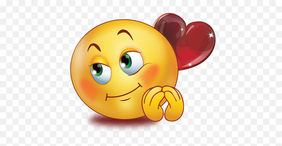 Love Big Eyes Red Glossy Heart Emoji - Whatsapp Emojis De Amor Png,Heart Eye Emoji Transparent