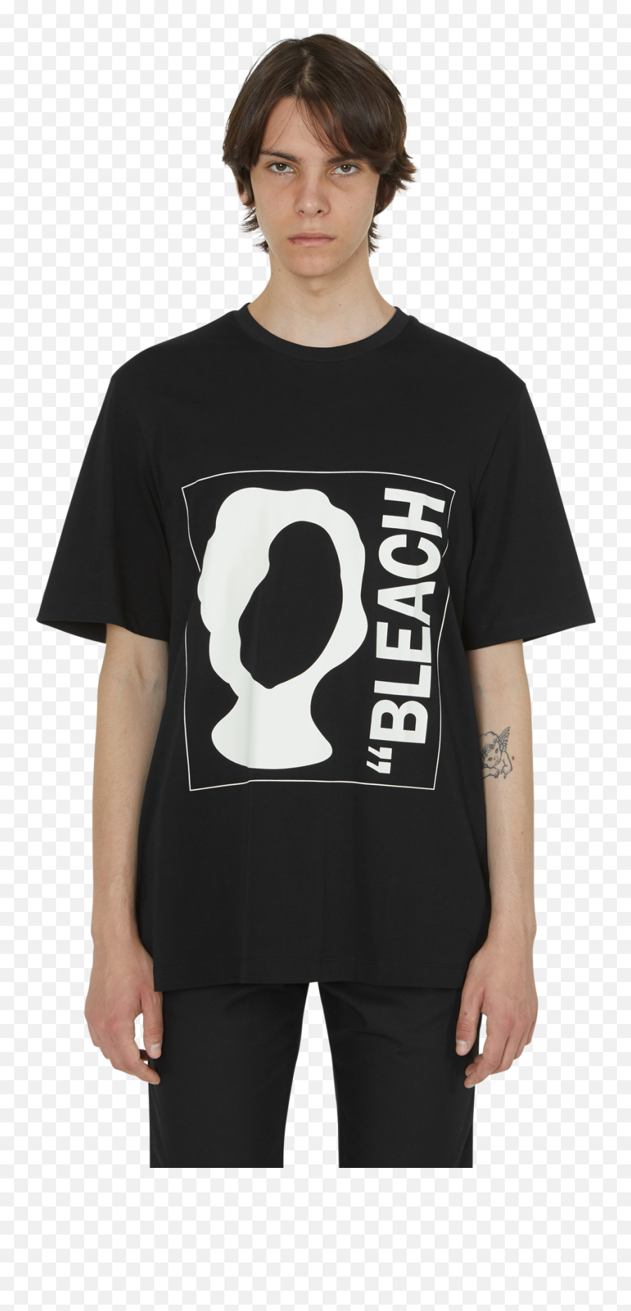 Bleach T - Shirt Palm Angels T Shirt Fire Skeleton Png,Bleach Logo Transparent