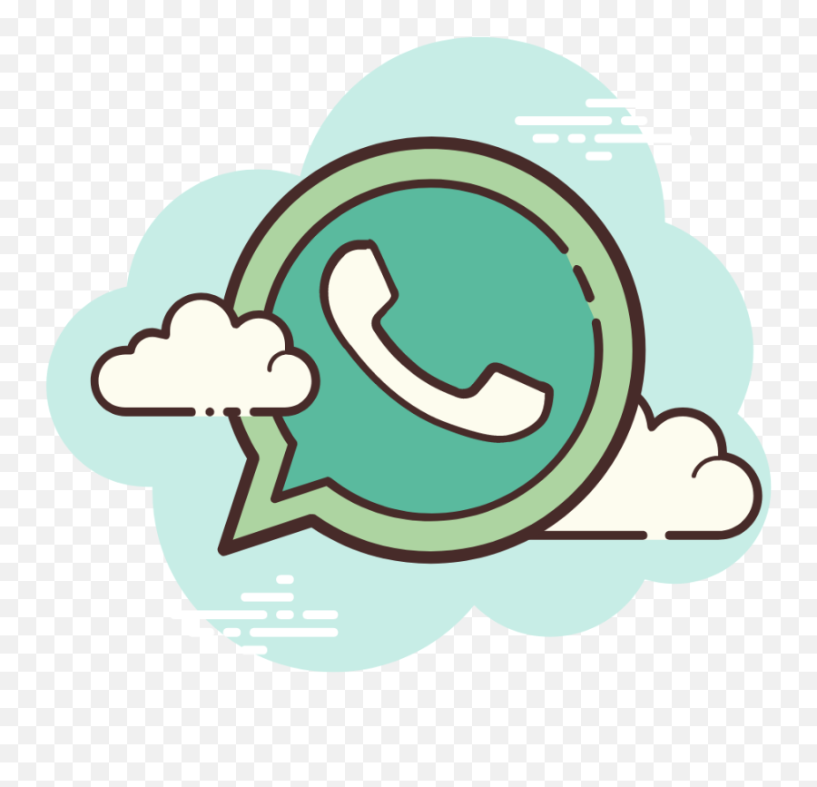 Free Flat Whatsapp Icon Of Cloud Available For Download In - Whatsapp Logo On The Cloud Png,App Store Icon Aesthetic