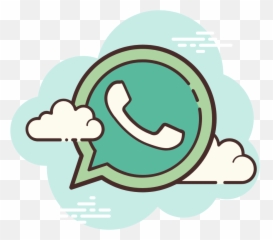 Free Flat Whatsapp Icon Of Cloud Available For Download In - Whatsapp Logo On The Png