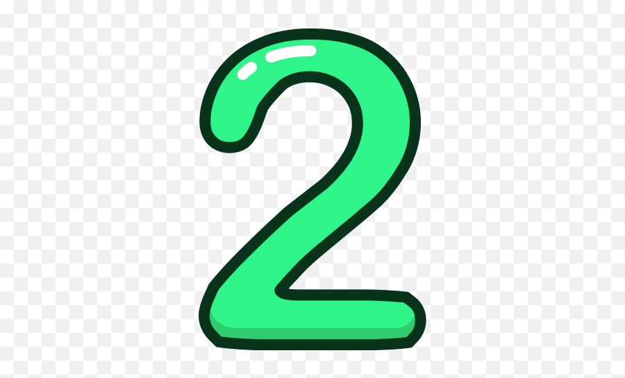 Numbers Study Number Two Green 2 Icon - Free Download Two Green Number Png,Zero Two Icon