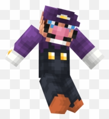 Waluigi In Description - Waluigi Minecraft Skin Png,Waluigi Transparent
