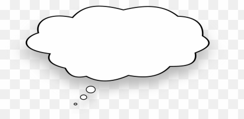 Thinking Cloud Vector - Bubble With Black Background png