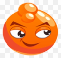 Orange Naughty Emoji - Happy png