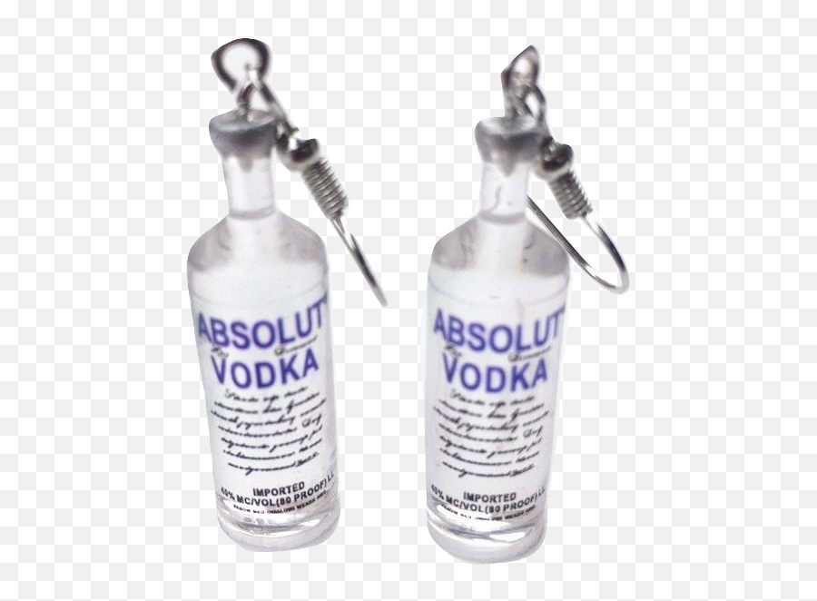 Download Absolut Vodka Bottle Drop Earrings - Water Bottle Vodka Earrings Png,Vodka Bottle Png