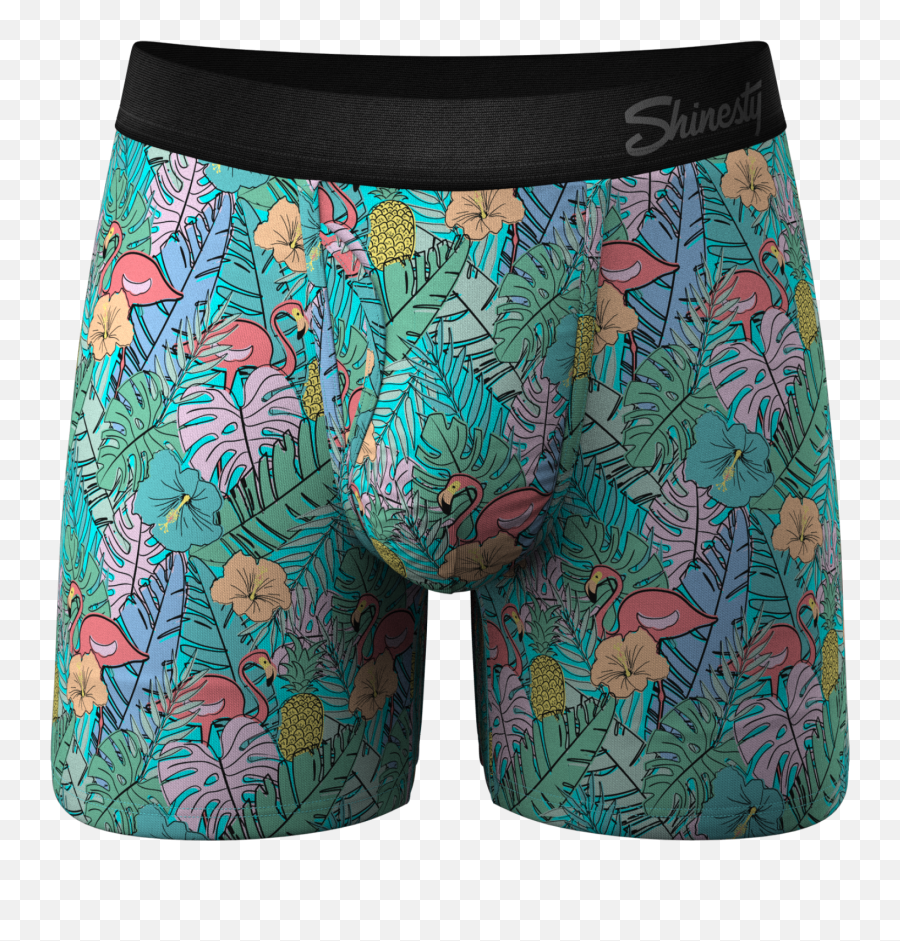 The Hot Tropic Tropical Flamingo Ball Hammock Pouch Underwear With Fly - Elephant Boxers Png,Walking Cradles Icon