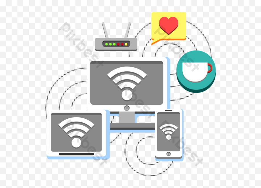 Signal Wifi Electronic Icon Element Png Images Ai Free - Networking Hardware,Signal Icon
