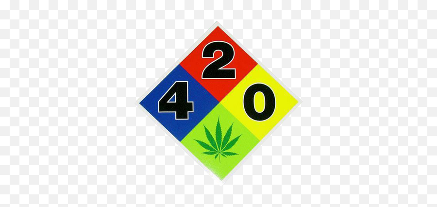 420 Hazard Sign Sticker - Weed Png,Hazard Icon