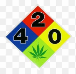 420 Hazard Sign Sticker - Weed png