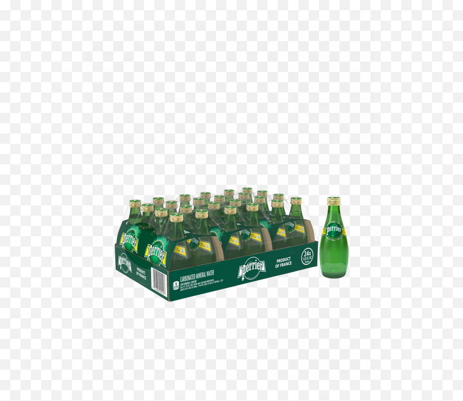 Perrier Mineral Water 24 X 330ml Glass - Carbonated Water Png,Glass Of Water Png