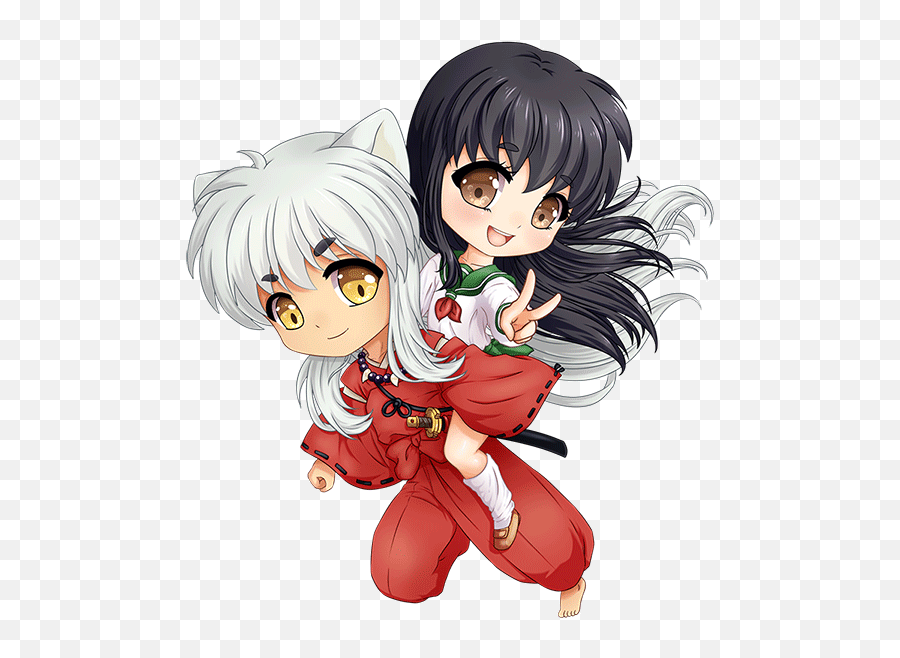 Chibi Inuyasha And Kagome Png Image - Chibi Inuyasha,Inuyasha Png