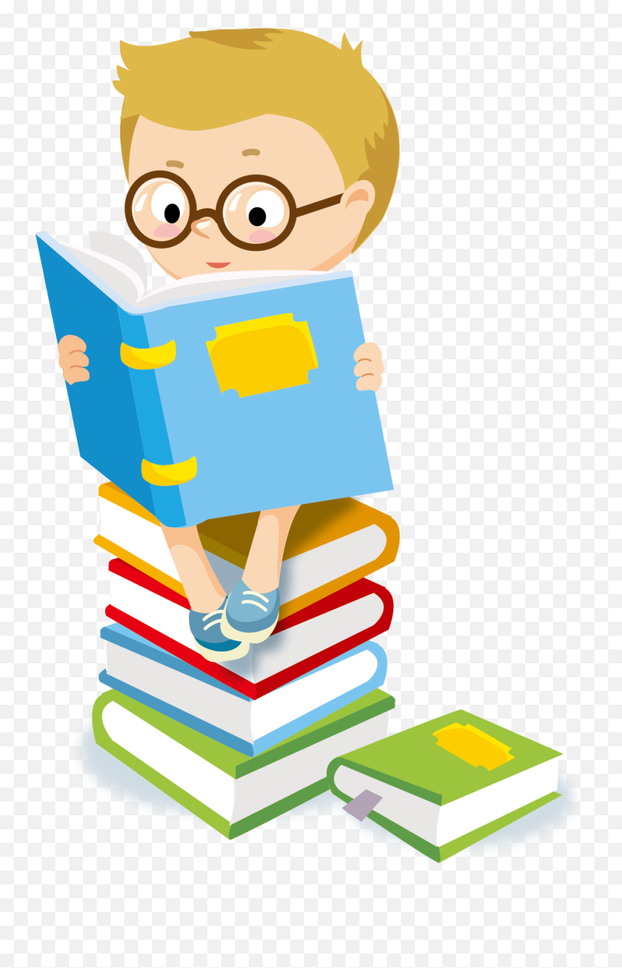 Download Reading Student Child Free Clipart Hq Png - Reading Book Png  Cartoon,Student Clipart Png - free transparent png images 
