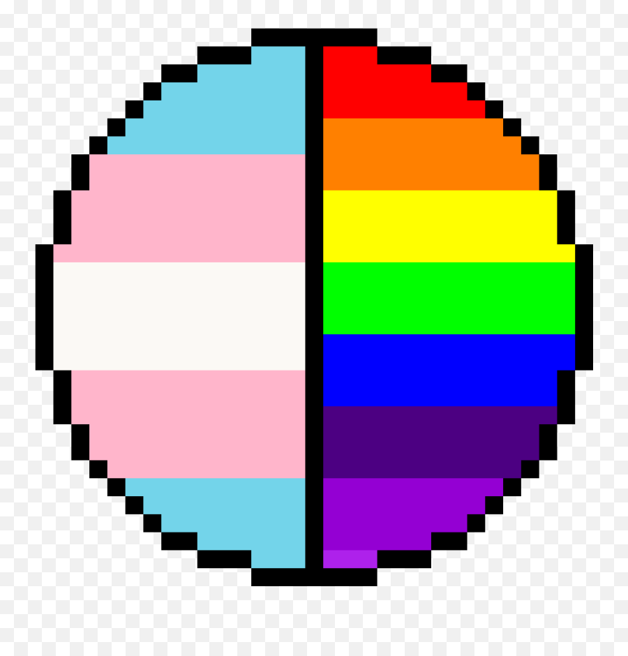 Download Hd Trans Gay Pride Colors - Yin Yang Pixel Art Png,Gay Pride Flag Png