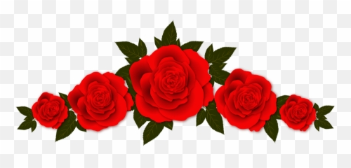 Roses Flowers Vignette Free Image - Transparent Background Clipart png