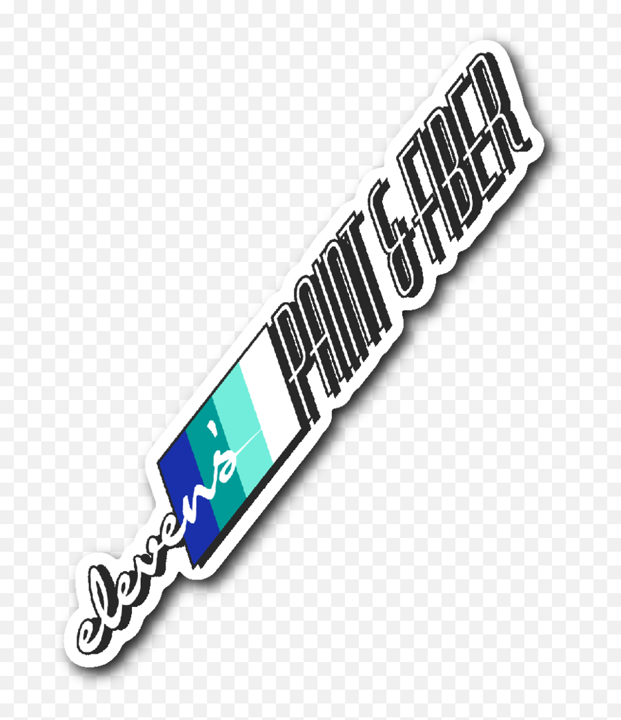 Elevensu0027 Paint U0026 Fiber Full Logotype 4 Sticker - Graphic Design Png,Paint Border Png