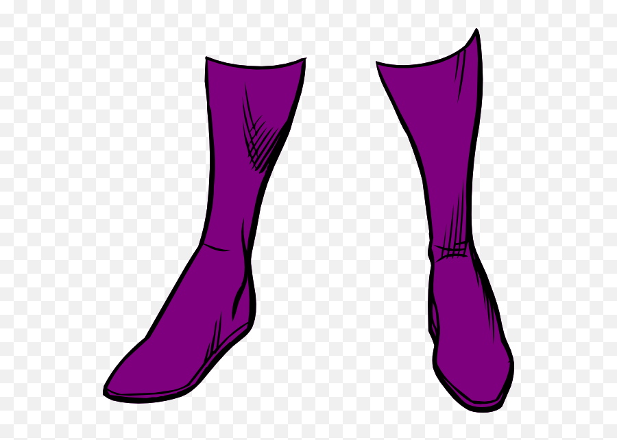 Purple Boots Png Transparent - Superhero Boots Clipart,Transparent Timbs