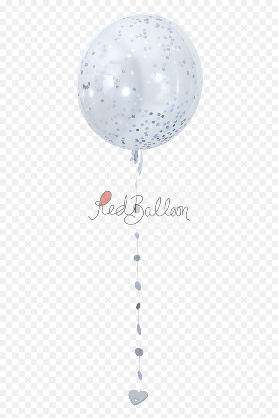 Silver And White Confetti Balloon - Darkness Png,Silver Confetti Png