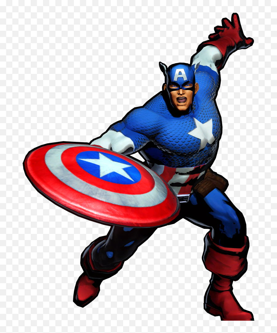 Captain America Marvel Vs Capcom - Ultimate Marvel Vs Capcom 3 Captain America Png,Captain America Transparent Background