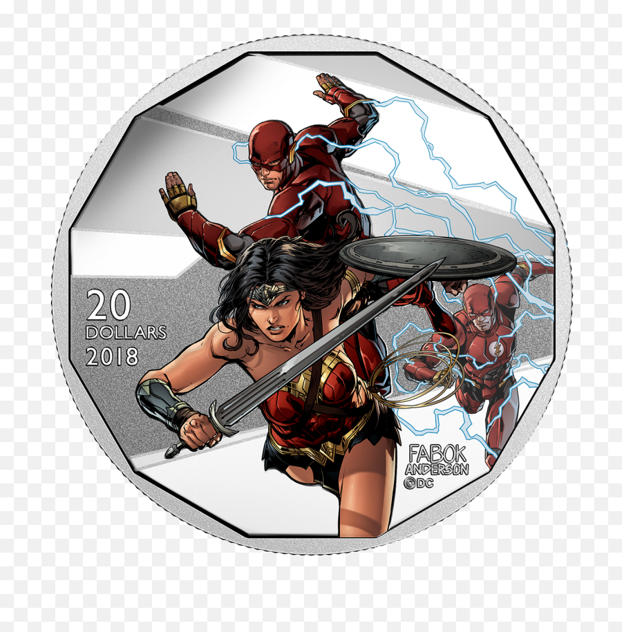 The Justice League Wonder Woman And Flash - Justice League Silver Cpin Set Png,Flash Effect Png
