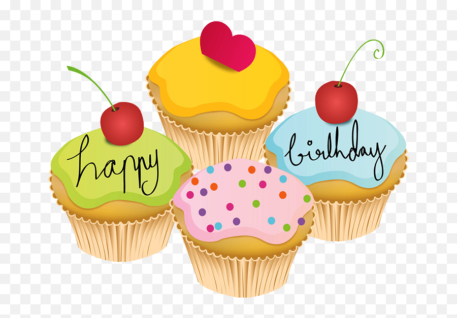 Cupcake Vector Graphics Birthday Illustration - Cakepop Happy Birthday Cartoon Cupcakes Png,Birthday Cupcake Png