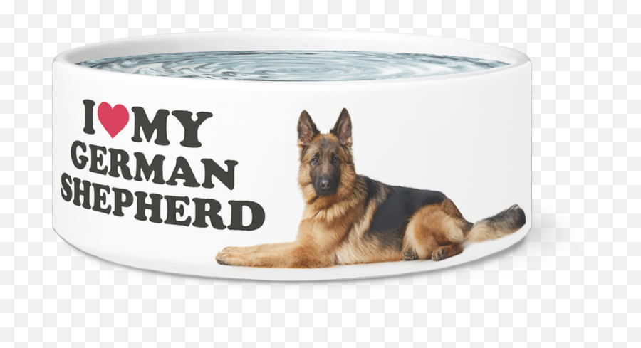 Download Hd Large Dog Bowl German Shepherd I Love My - Love My Png,German Shepherd Png