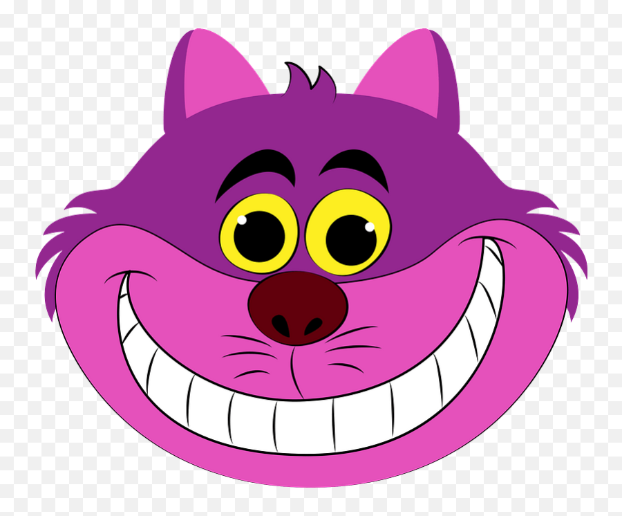 Cheshire Cat Face Clipart - Cheshire Cat Clip Art Png,Cheshire Cat Png