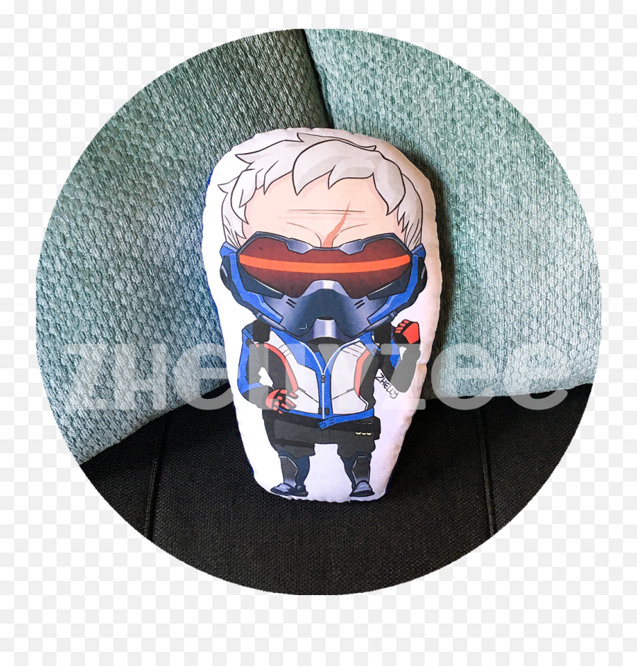 Soldier 76 Pillow Plush Zhellyzee - Car Seat Png,Soldier 76 Png