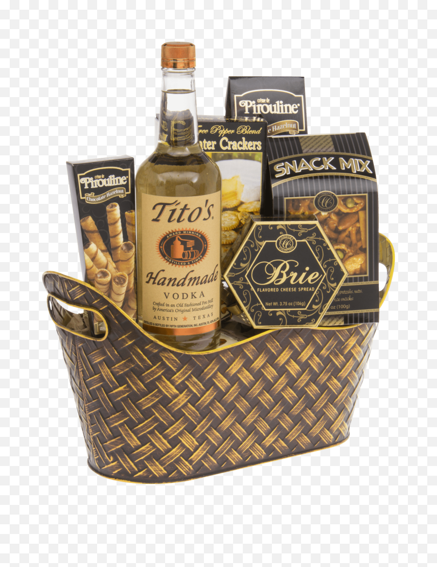 Perfect Score Vodka Gift Basket Titos - Handmade Vodka Png,Tito's Vodka Logo Png