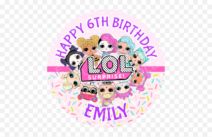 Lol Doll Cake Topper Archives - Edible Cake Toppers Ireland Circle Png,Lol Dolls Png