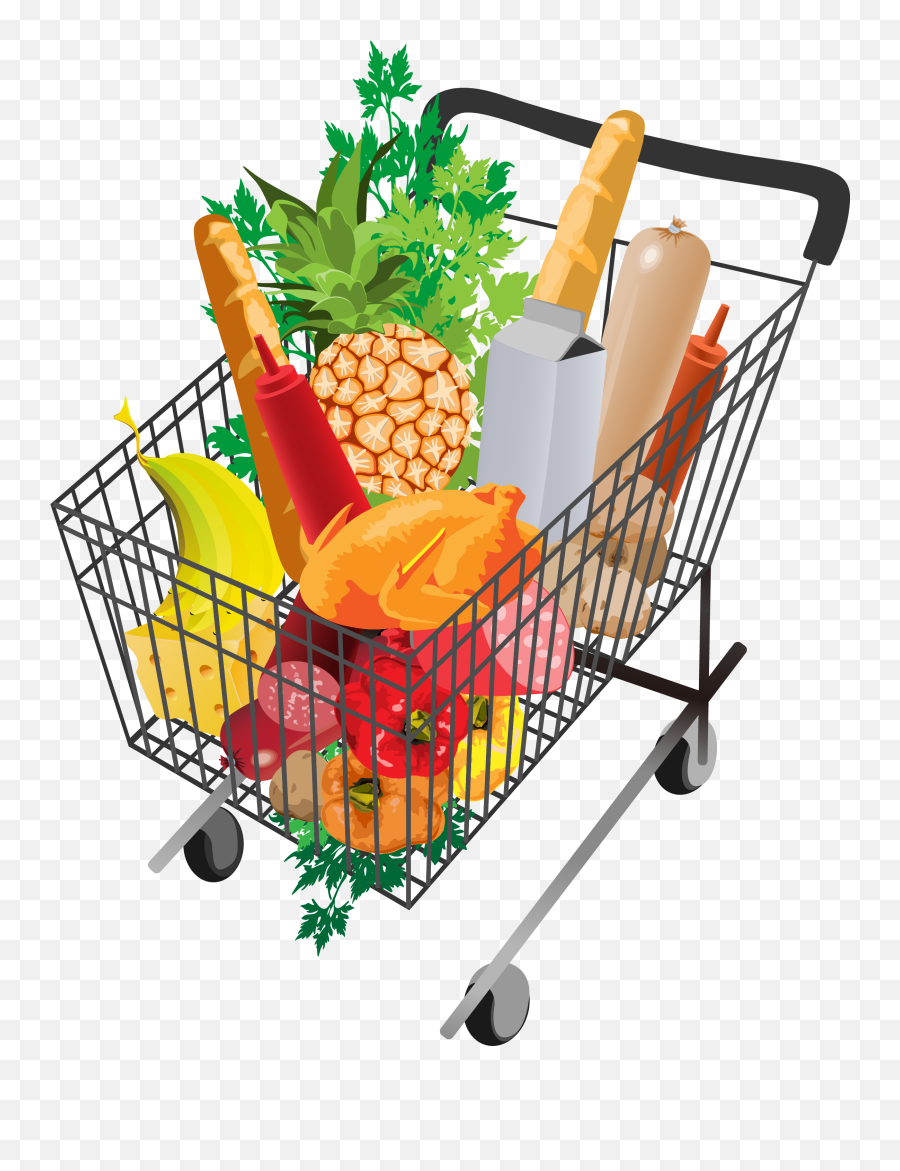 Grocery Shopping Cart Png Picture Arts - Shopping Cart Grocery Png,Shopping Cart Png