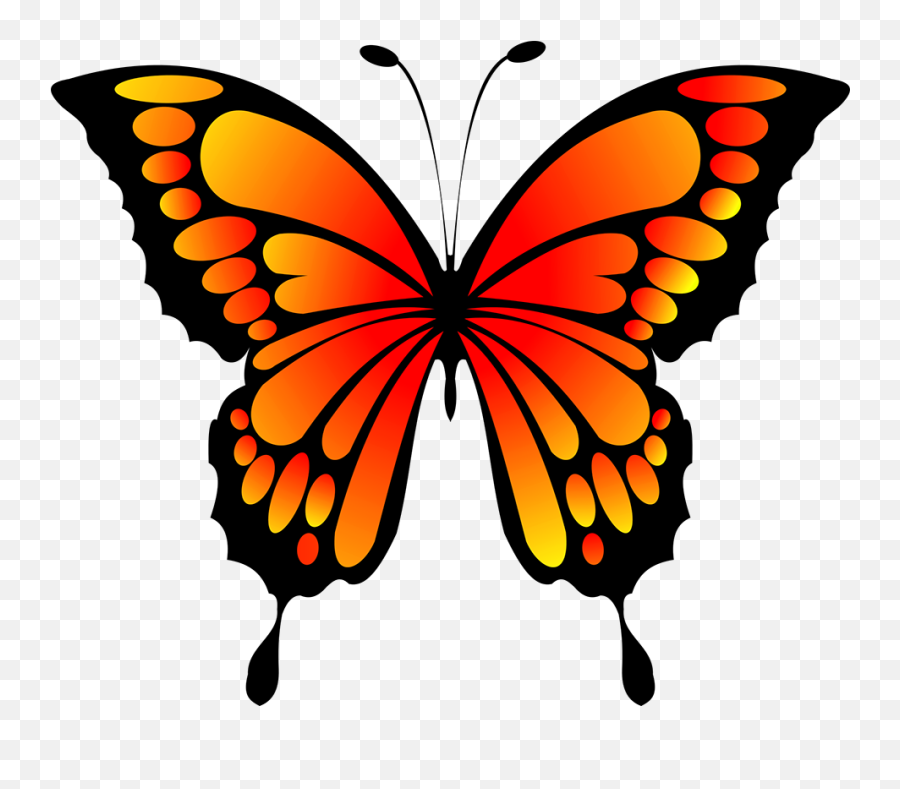 Butterfly Clipart - Butterfly Clipart Png,Butterfly Clipart Transparent Background