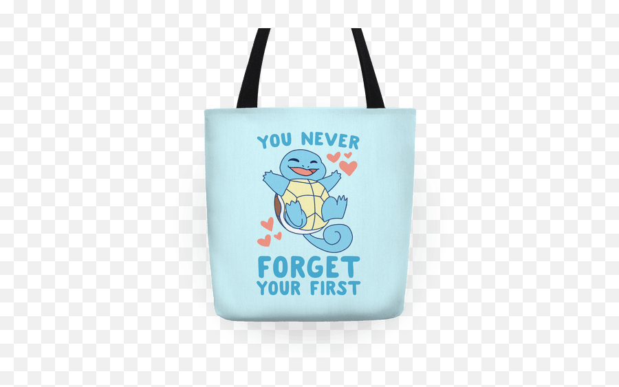 You Never Forget Your First - Squirtle Totes Lookhuman Tote Bag Png,Squirtle Png